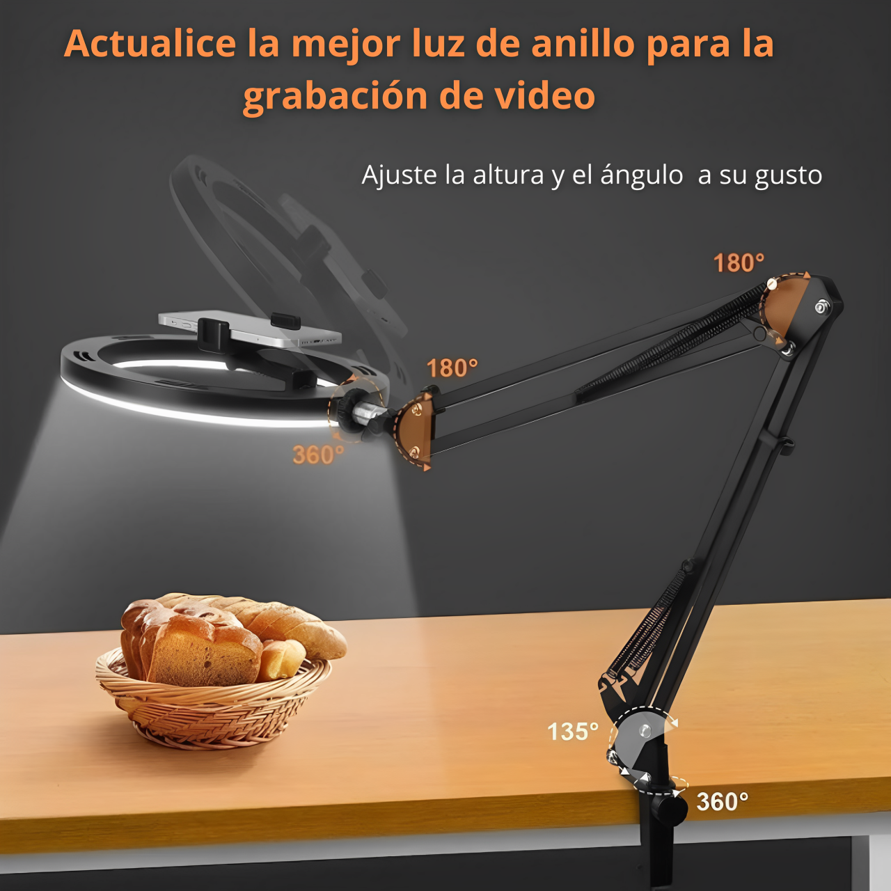 Soporte para Teléfono con Montura de Cámara