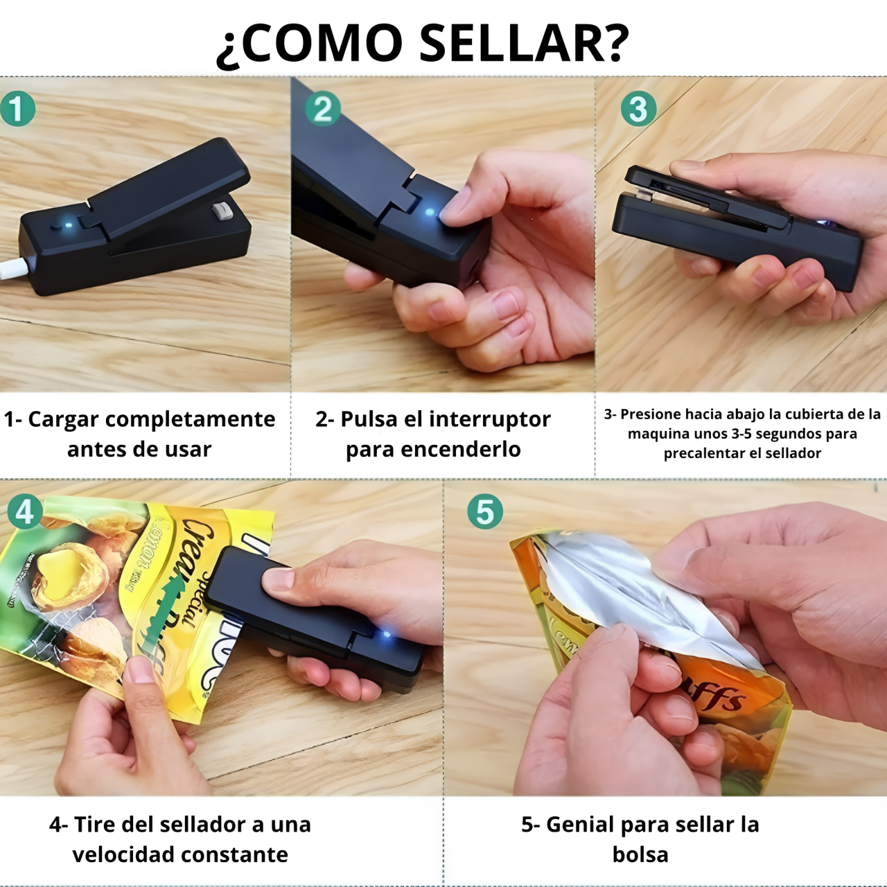 Mini Sellador de Bolsas