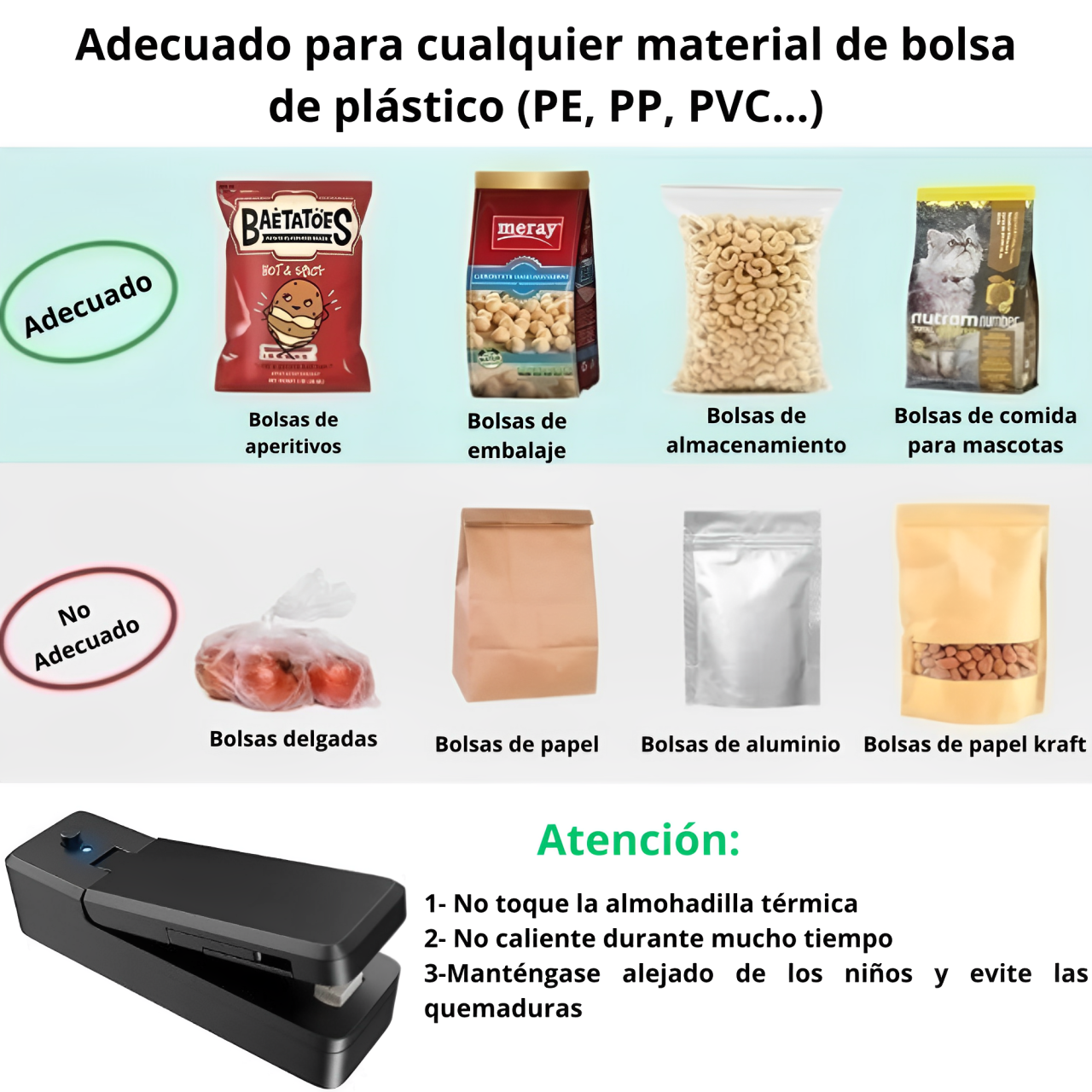 Mini Sellador de Bolsas