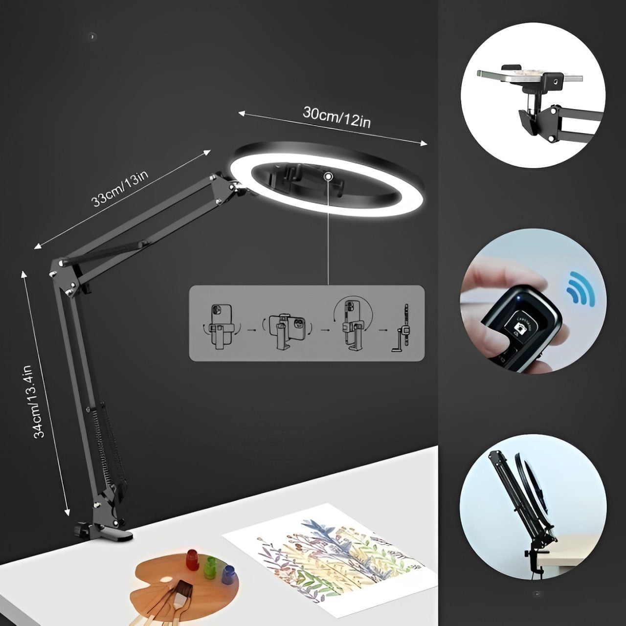 Soporte para Teléfono con Montura de Cámara